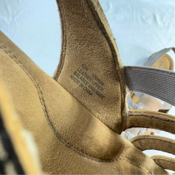 Array Womens Santa Cruz Leather Comfort Slingback Sandals - Pewter Wide - Picture 5 of 8